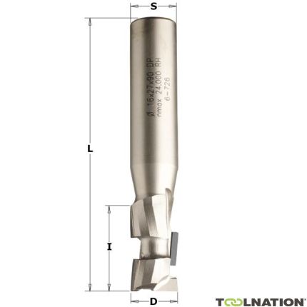 CMT 140.201.61 Diamant frees met scherende snij-plakketten 20mm, schacht 20 x 50mm - 1