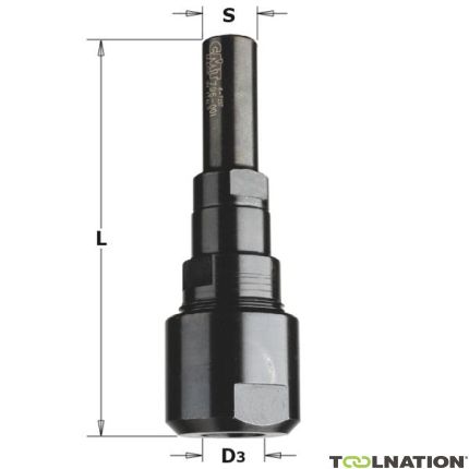 CMT 796.002.01 Freesdragermandrijn voor freesmachine 81mm, schacht 12mm - 1