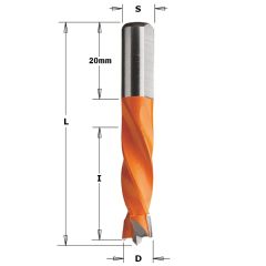 CMT 306.090.11 Drevelboor HM 9 x 8 x 55,5 mm Rechts