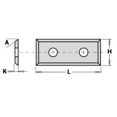 CMT 790.483.12 WPL wisselmes 4 zijdig 48,3 x 12 x 1,5 mm 10 stuks