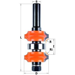 CMT 900.622.11 Verstelbare oprondfreesset 34x100 schacht 12 mm