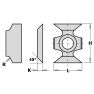 CMT 790.162.00 HW wisselmes Profiel 16 x 22 x 5 mm Radius 2 10 stuks - 1